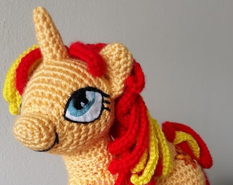 My Little Pony Sunset Shimmer | The Highest Quality Hand Made Crochet Stuffed Animal and Amigurumi Doll gifts for Kids and Pony Fans!