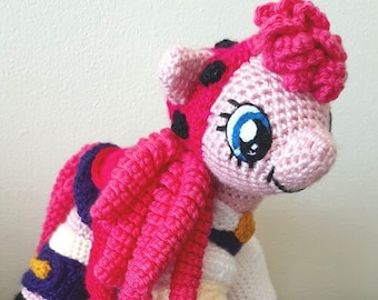 My Little Pony Pirate Pinkie Pie | The Highest Quality Hand Made Crochet Stuffed Animal and Amigurumi Doll gifts for Kids and Pony Fans!