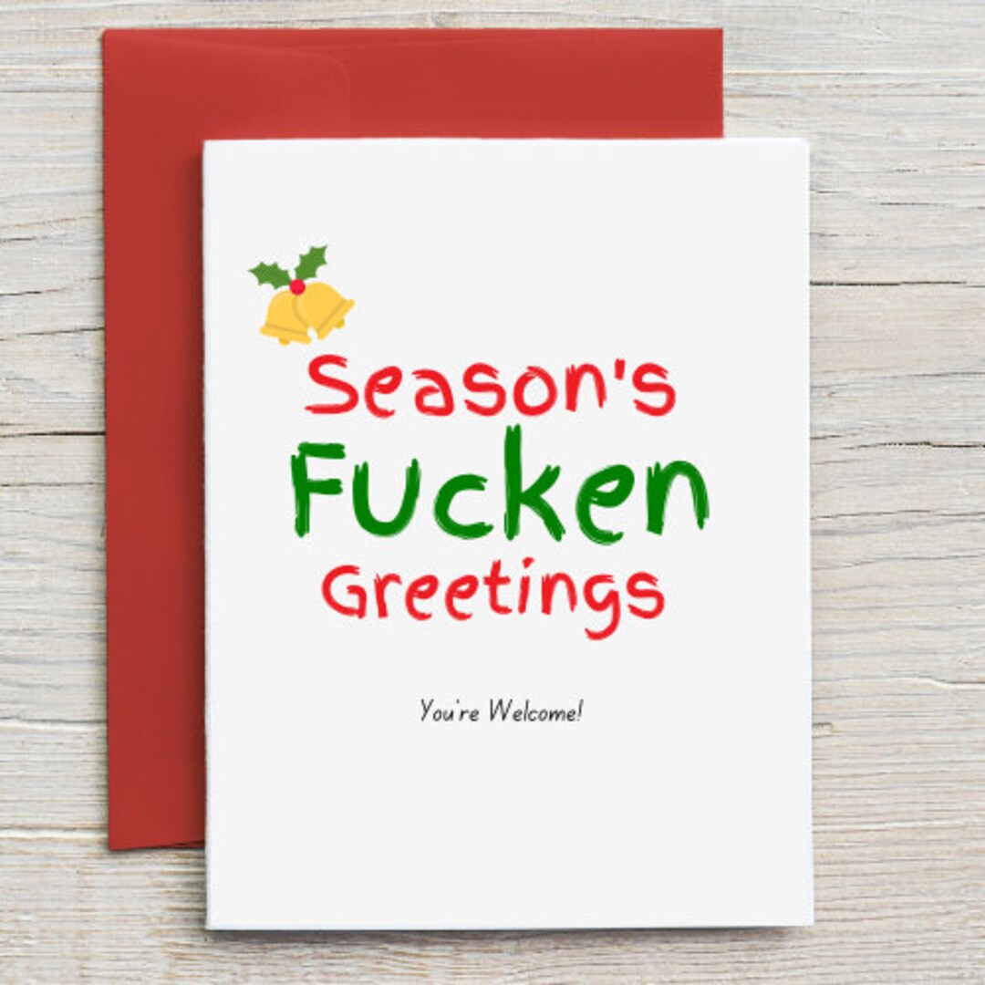 Funny Merry Christmas Card for Friend, Funny Holiday Greeting Card ...