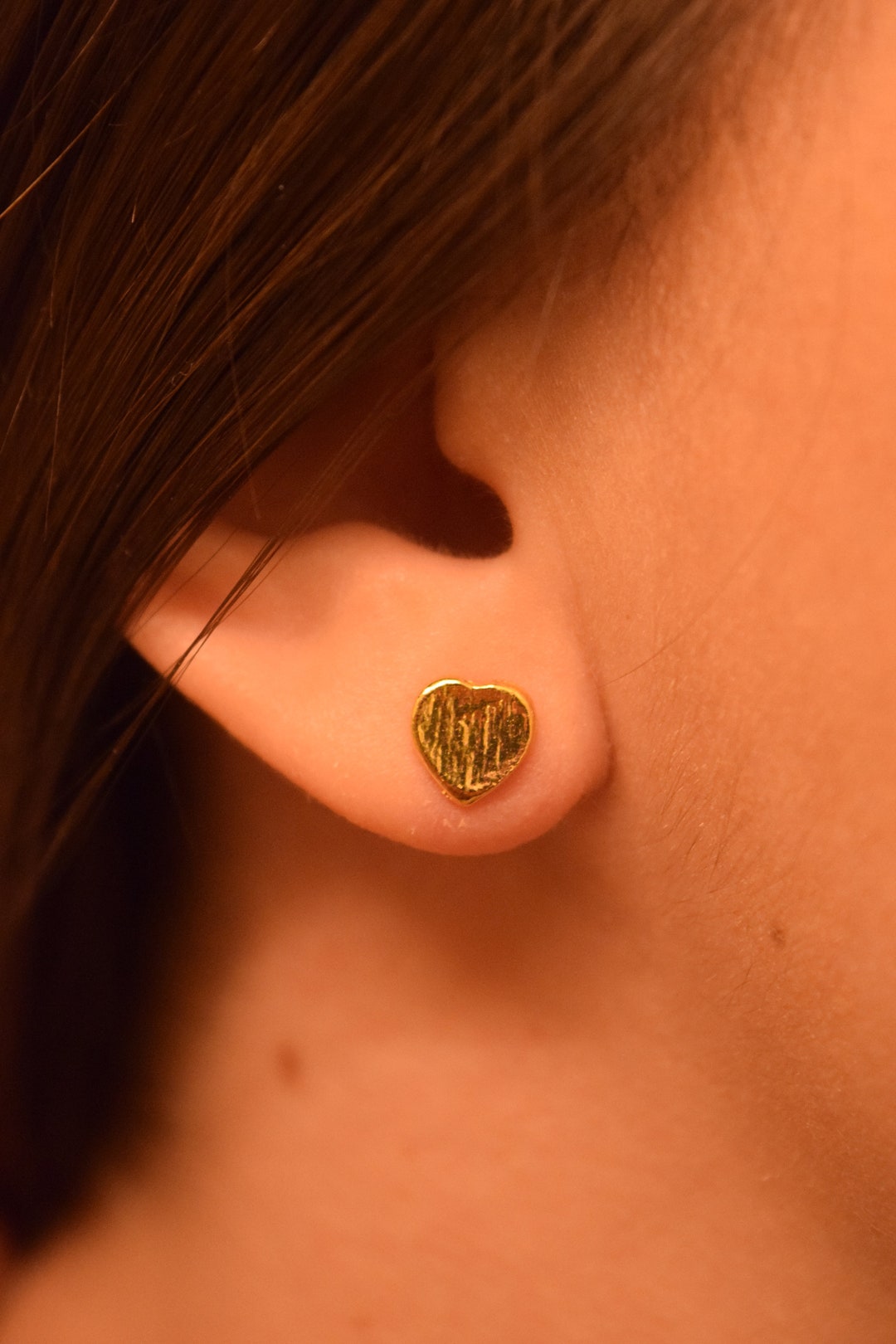 Heart Stud Earrings Small / Kid Earrings / Little girl Etsy.de