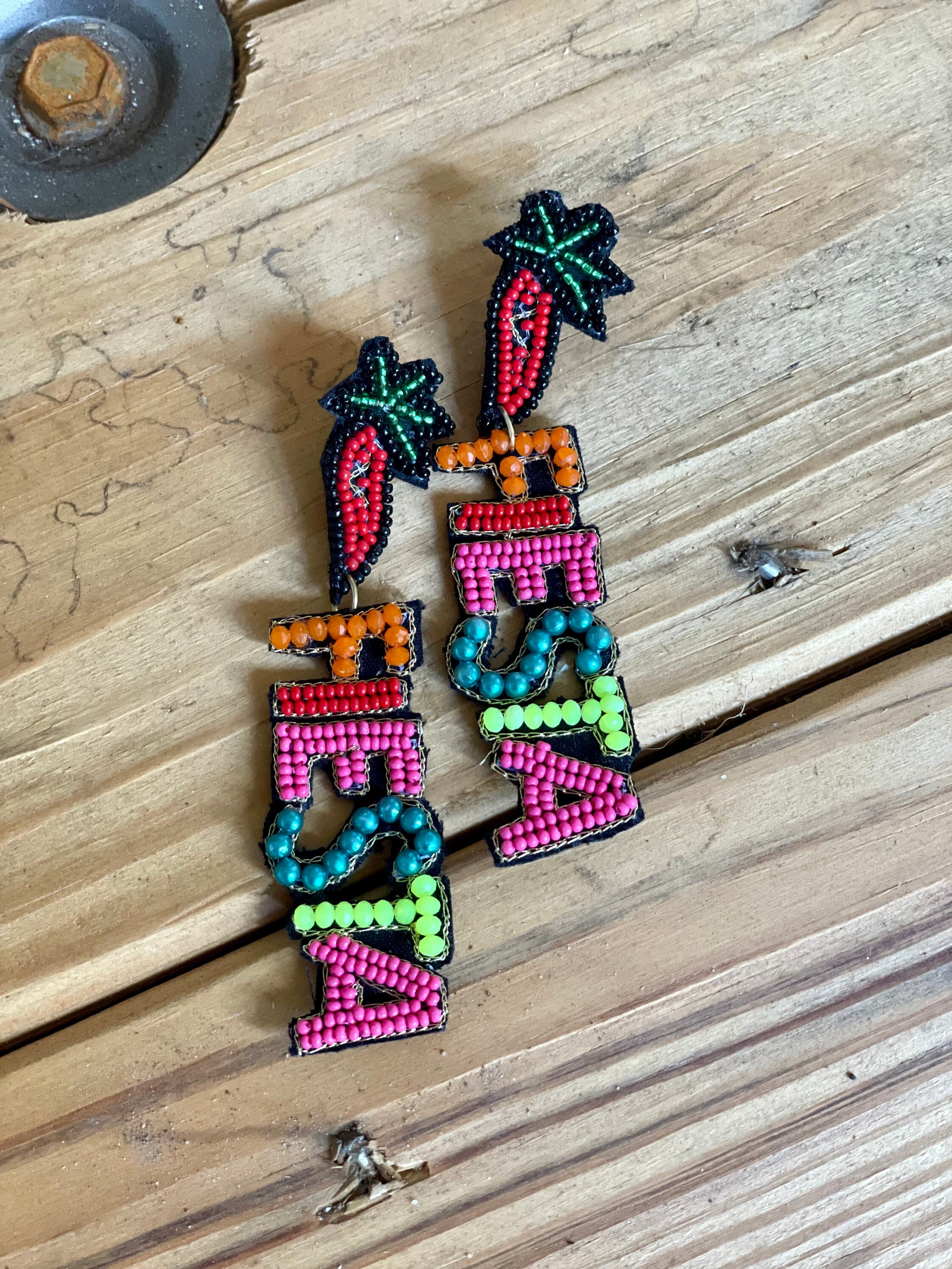 Fiesta Beaded Earring / Mexican Bachelorette Earring / Final Etsy