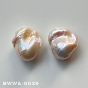 Large Size White Rainbow Fireball Pearls Flame ball Natural Baroque Pairs High Luster Freshwater Pearl for Your Jewelry Design