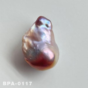Gold & lila Regenbogen Feuerball Perle Flammenkugel Natürliche Metallic Barock Perle Hochglanz Süßwasser Perle für Ihr Einzigartiges Schmuck Design