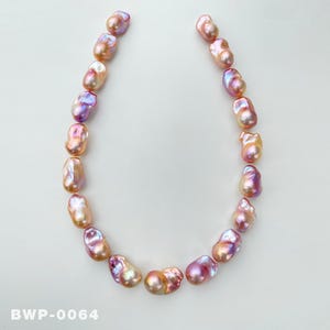 17-22mm Large Size Natural Freshwater Gold & Purple Rainbow Baroque Pearls High Luster Strand Beads For Your Unique Jewelry Necklace Design
