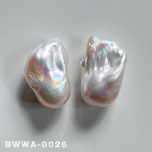 Large Size White Rainbow Fireball Pearls Flame ball Natural Baroque Pairs High Luster Freshwater Pearl for Your Jewelry Design