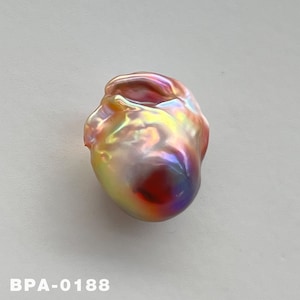 Gold & Purple Rainbow Fireball Pearl Flame ball Natural Metallic Baroque Pearl High Luster Freshwater Pearl for Your Creative Jewelry Design