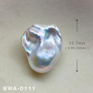 22.7mm Large Size White Rainbow Fireball Pearl Flameball Natural Baroque Pearl High Luster Freshwater Pearl for Your Creative Jewelry Design