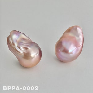 Large Size Pink and purple RainBall Fireball Pearls Flame ball Natural Metallic Baroque Pairs High Luster Freshwater Pearl for Your Design