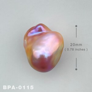 20 mm Große natürliche Süßwasser Gold & Lila Regenbogen Feuerball Barock Perle / Hochglanz Einzigartige Perle für Kreative Handarbeit Schmuck Design