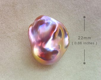 22mm Big Natural Freshwater Purple Rainbow Fireball Baroque Pearl / High  Luster Unique Pearl for Creative Handwork Jewelry Design