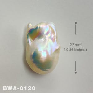 22mm Large Size White Rainbow Fireball Pearl Flameball Natural Baroque Pearl High Luster Freshwater Pearl for Your Creative Jewelry Design