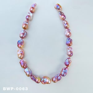 18-23mm Large Size Natural Freshwater Purple Rainbow Baroque Pearls High Luster Strand Beads For Your Unique Jewelry Necklace Design