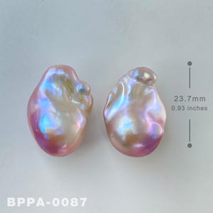23,7 mm große lila Regenbogen Feuerball Perlen Flammenkugel Natürliche Metallic Barock Paare Hochglanz Süßwasserperle für Schmuckdesign