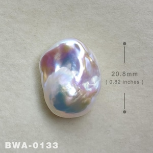 20.8mm Large Size White Rainbow Fireball Pearl Flameball Natural Baroque Pearl High Luster Freshwater Pearl for Your Creative Jewelry Design