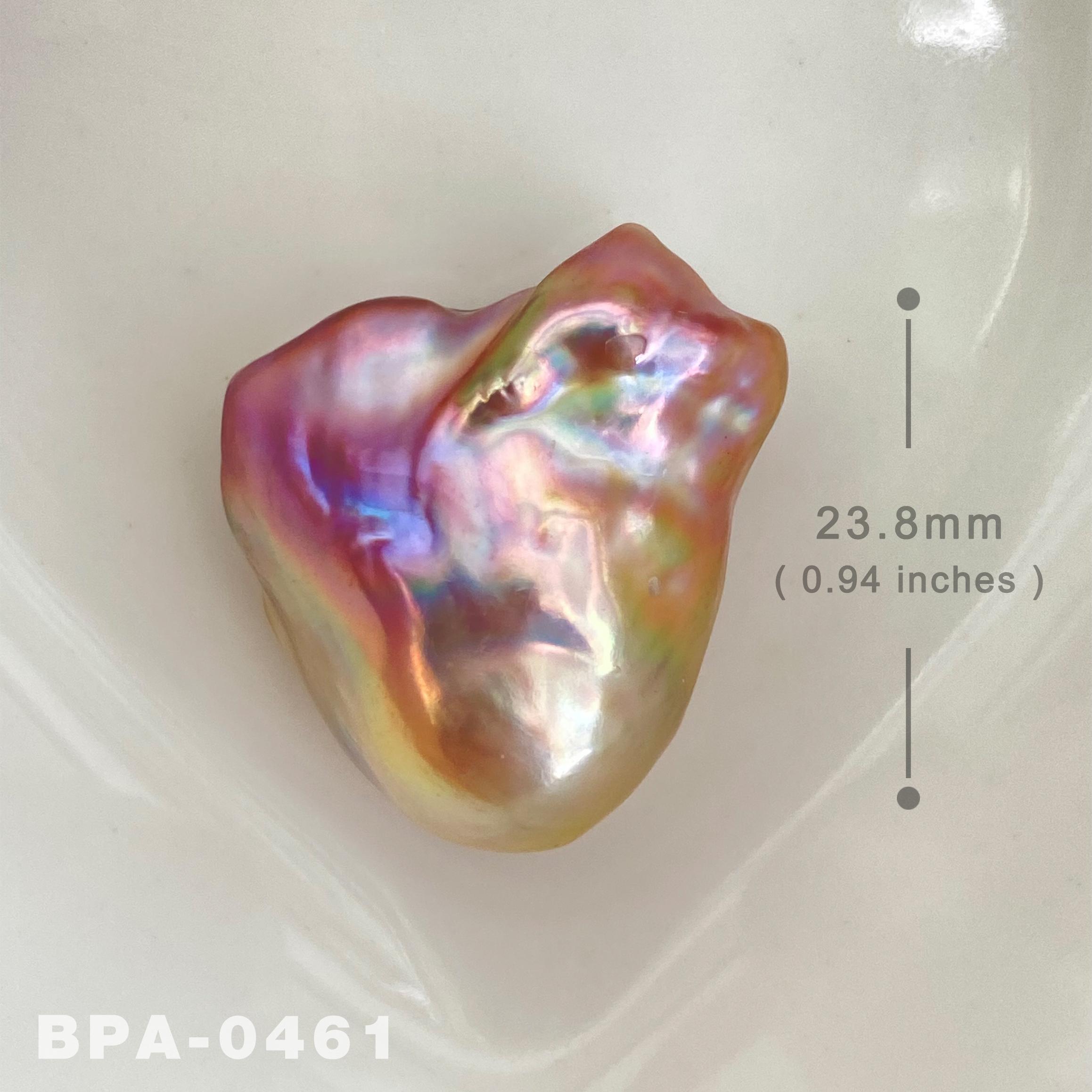 23,8 mm große natürliche Süßwasser Gold & lila Regenbogen Feuerball Barock Perle / Hochglanz Perle für kreative Handarbeit Schmuck Design