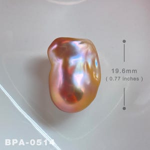19,6 mm große natürliche Süßwasser Lila & Gold Regenbogen Feuerball Barock Perle / hohe Luster Einzigartige Perle für kreative Handarbeit Schmuckdesign