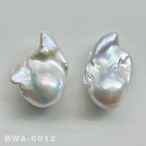 Large Size White Rainbow Fireball Pearls Flame ball Natural Baroque Pairs High Luster Freshwater Pearl for Your Jewelry Design