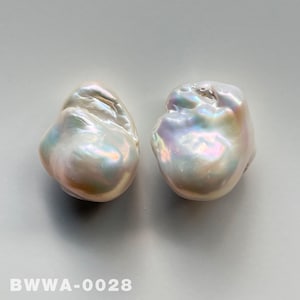 Large Size White Rainbow Fireball Pearls Flame ball Natural Baroque Pairs High Luster Freshwater Pearl for Your Jewelry Design
