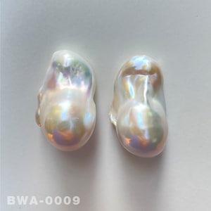 Large Size White Rainbow Fireball Pearls Flame ball Natural Baroque Pairs High Luster Freshwater Pearl for Your Jewelry Design