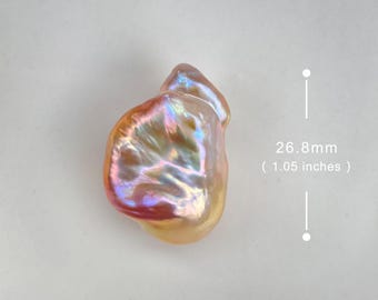 26.8mm Big Natural Freshwater Colorful Rainbow Fireball Baroque Pearl / High  Luster Unique Pearl for Creative Handwork Jewelry Design