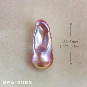 32,6 mm Extra große natürliche Süßwasser lila Regenbogen Feuerball Barock Perle / hohe Luster Einzigartige Perle für Handarbeit Schmuck Design