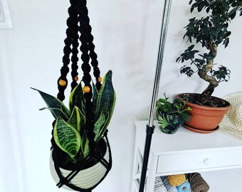 hanging planter indooor, decor for bohemian home, gift for her, 100% natural cotton rope, wall hanging unique gift boho decor bohemian style