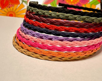 Faux Suede braided headband