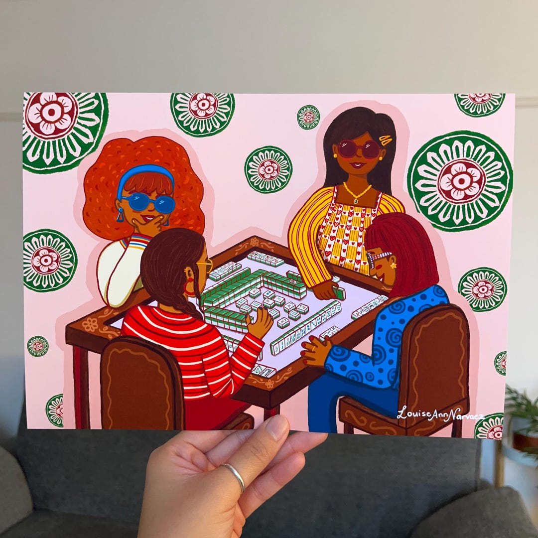 Filipino Mahjong Art Print | Digital Illustration (A4) - Etsy