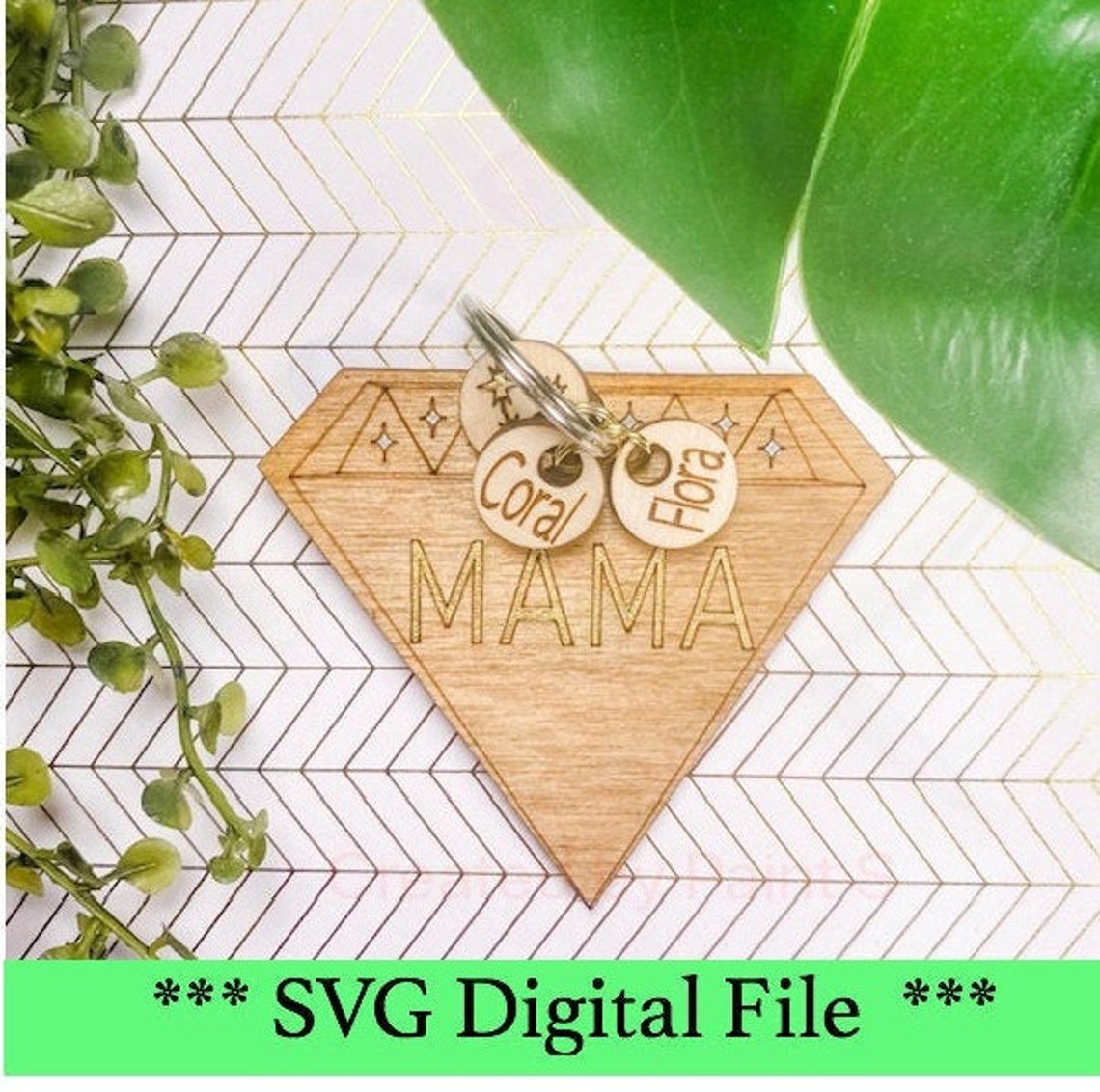 Download MAMA Diamond Keychain/SVG/Digital File | Etsy