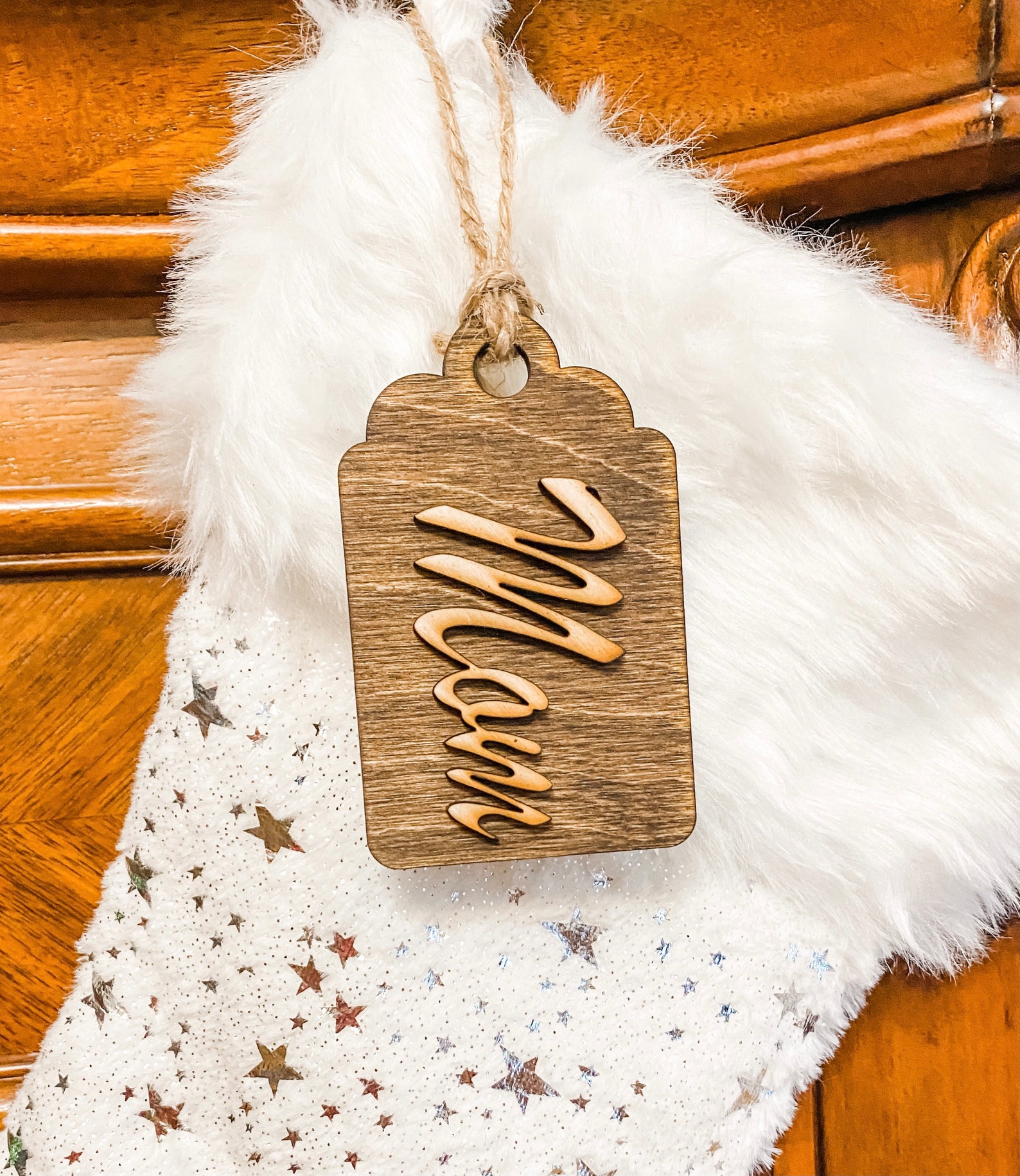 Personalized Wooden Name Tags for Stocking or Tree Etsy