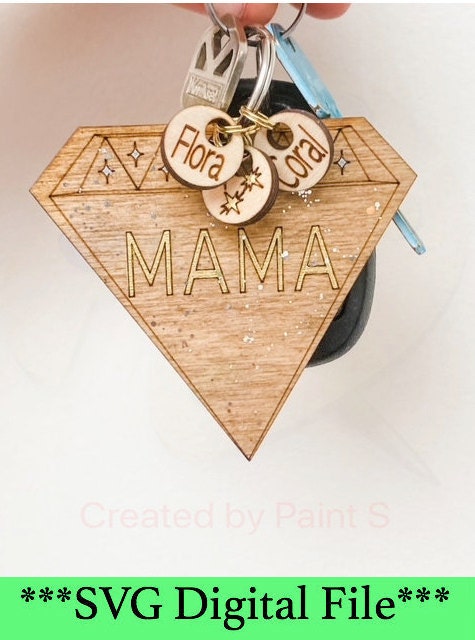 Download MAMA Diamond Keychain/SVG/Digital File | Etsy
