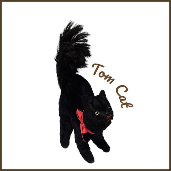 Vintage 1950s Steiff Scaredy Black Tom Cat Halloween Angry Kitten Mohair Cat Lover Gift Etsy UK