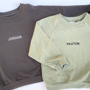 Toddler Personalized Crewneck Sweater, Personalized Customized, Gender Neutral Sweater, Baby Gift, Sweatshirt