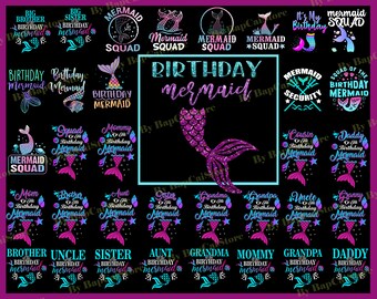 Download Mermaid Birthday Svg Etsy