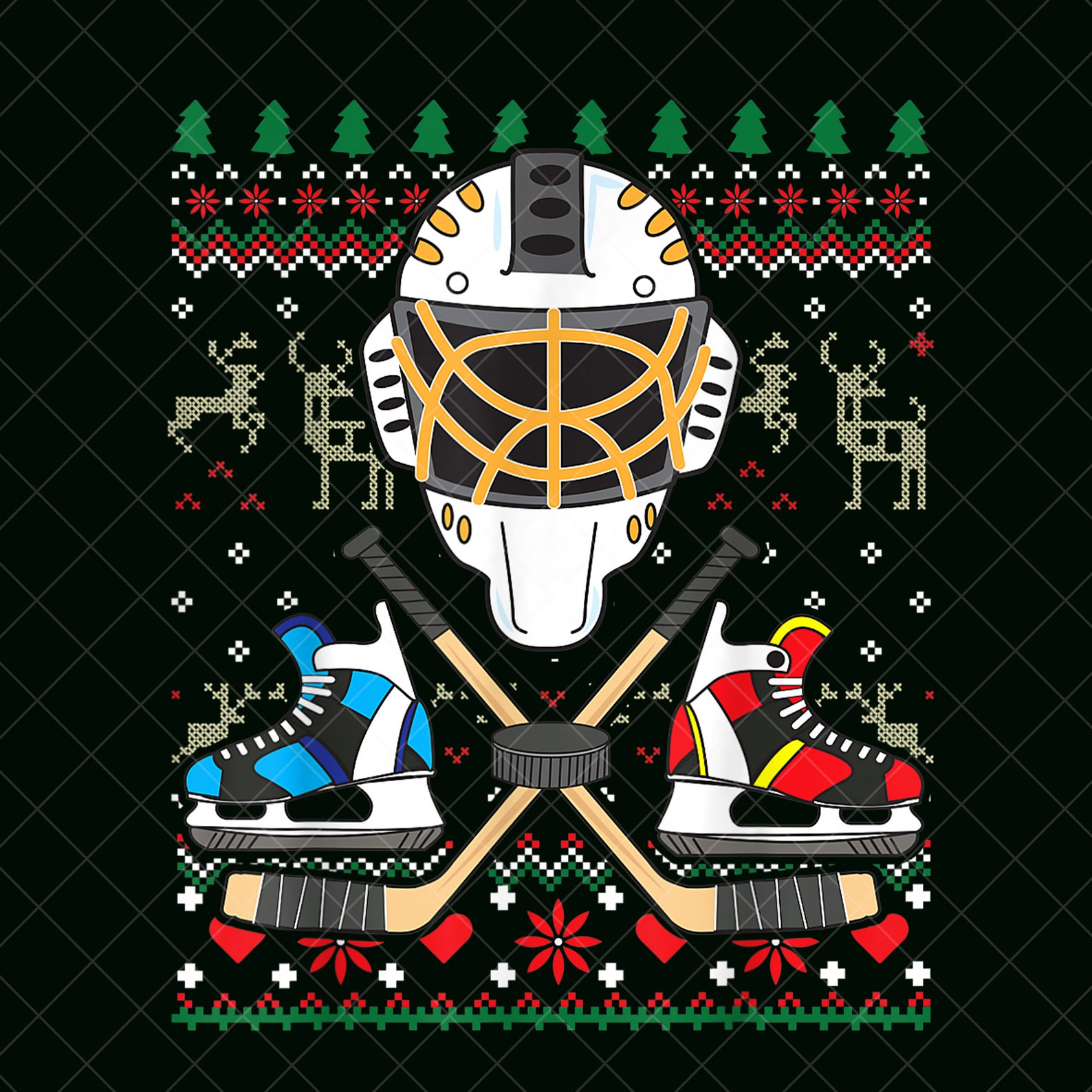 16 Funny Ice Hockey Christmas PNG Bundle Hockey Santa Etsy
