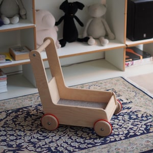 Duurzaam speelgoed voor peuters, duurzaam houten duwspeelgoed, handgemaakt in Europa, beste loopstoeltjes voor vroeg leren, premium houten loopwagen