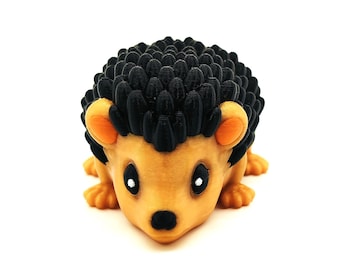 3D Printed Articulated Hedgehog Figurine, Posable Animal Decor