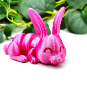 Bunny Rabbit | Easter | 3d Printed | Articulated Flexible | Custom Fidget Toy,  Desk Pet,  Unique Toy - Fidget Toy