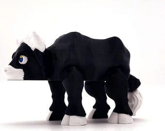 Articulated Buffalo Bison Figurine | Flexi Fidget Toy Wildlife Animal | Movable Kids Western Prairie