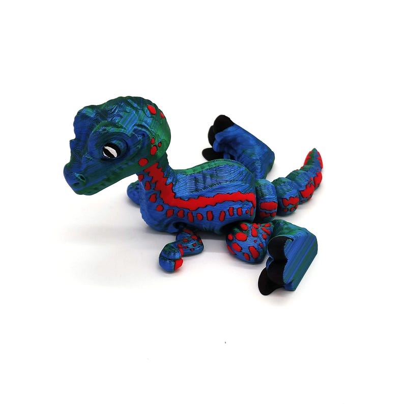 Posable Raptor Velociraptor Articulated Figurine Poseable | Dinosaur Raptor Fidget Toy ...