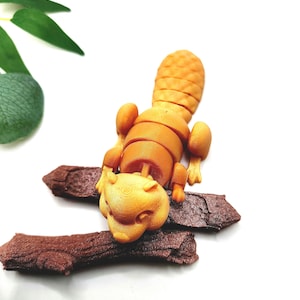 Beaver articulated | 3d Printed | Articulated Flexible | Custom Fidget Toy,  Desk Pet,  Unique Toy - Fidget Toy