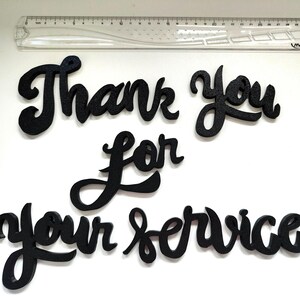 Gracias por su letrero de servicio, letrero de pared, letrero para el Día de los Caídos, Día de los Veteranos y 4 de julio.