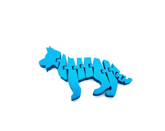 Shepherd Dog Articulated Figurine Flexi | German Shepherd Fidget Toy Movable