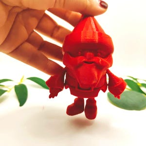 3D gedruckter Weihnachtsmann-Weihnachtsgelenk-Fidget-Spielzeug | Weihnachtsbaumschmuck| Flexibles 3D Gedrucktes Fidget Spielzeug - Schreibtisch - Stress Spielzeug
