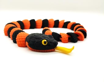 Articulated Copperhead Snake Toy - Flexible Reptile Figure