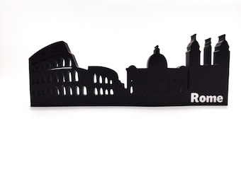 Ligne d'horizon de Rome Italie avec le Colisée | Souvenir historique italien | Cadeau déco Héritage