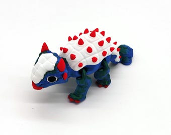 Ankylosaurus scharnierend beeldje Flexi | Dinosaurus Dino Fidget Toy | Bureau-huisdierhouding