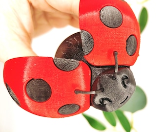 Ladybug 3D Printed Fidget Toy | Desk Pet | Adorable Gift for Ladybug Lovers