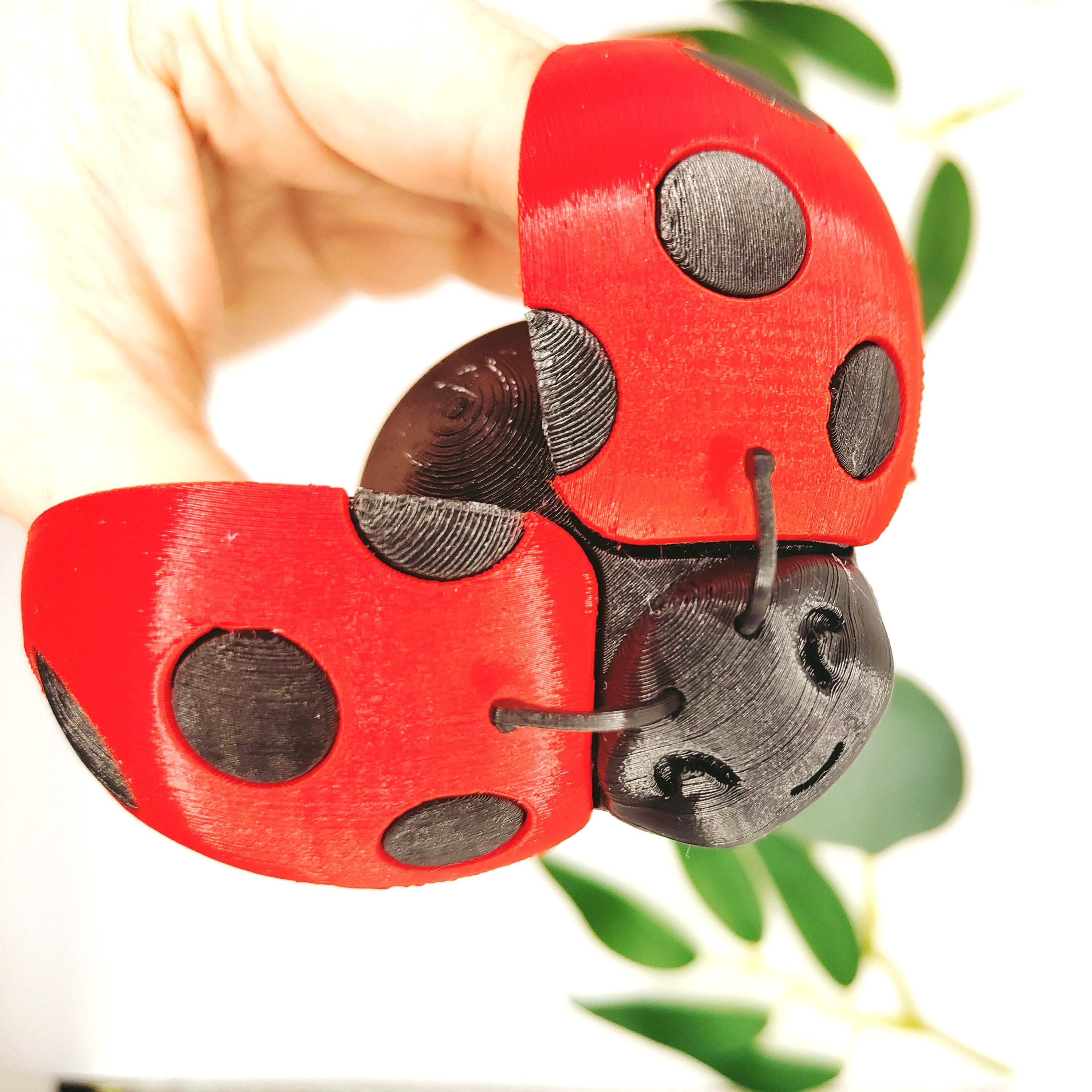 Articulated Ladybug Figurine | Flexi Insect Bug Fidget Toy