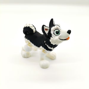 Gelede huskyhond - uniek cadeau voor dierenliefhebbers, hondenbezitters en verzamelaars - schattig bureaudecor of gepersonaliseerde aandenken